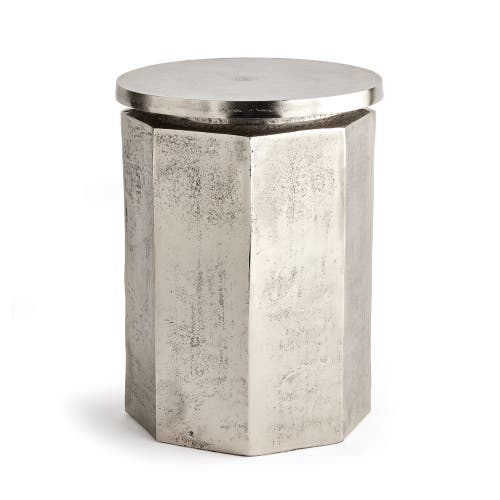Napa Home & Garden Ameer Accent Stool Chair In Silver