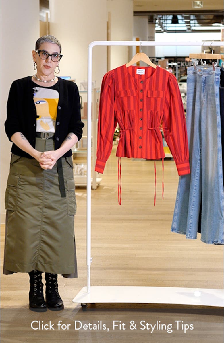 Charlize Stripe Blouse, sales video thumbnail