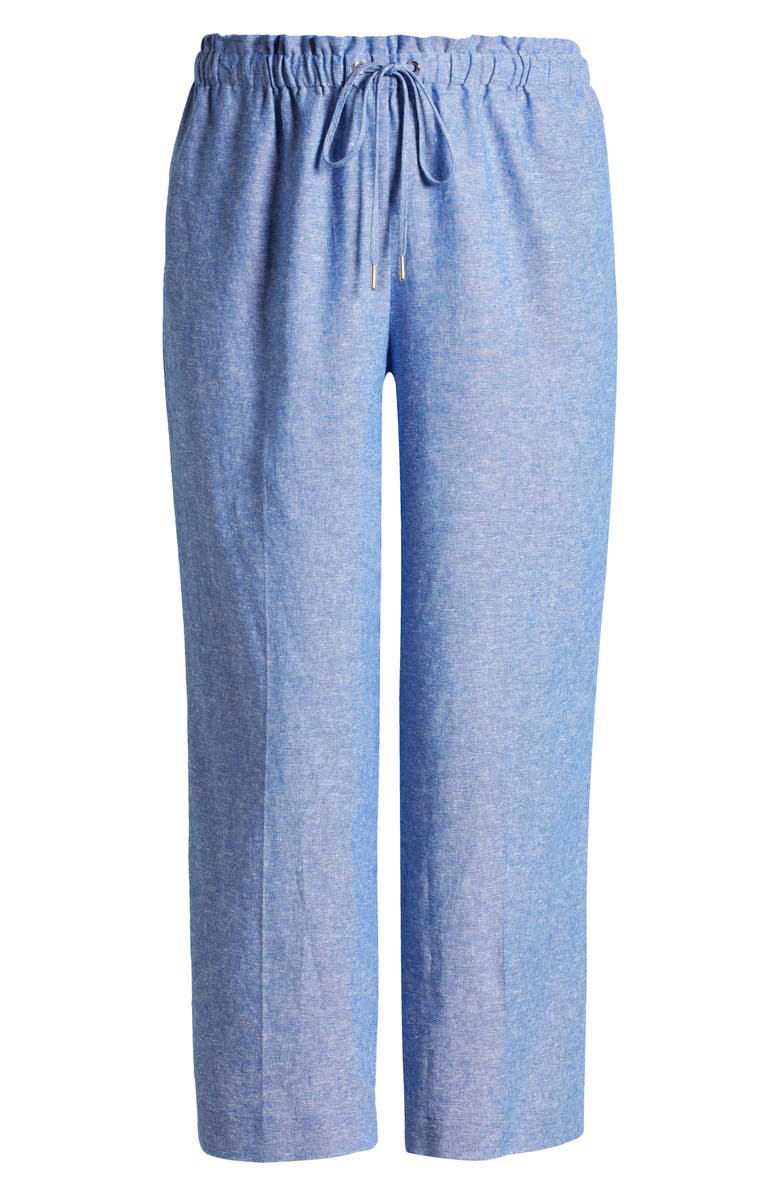 Anne Klein Linen Blend Crop Wide Leg Drawstring Pants, Alternate, color,