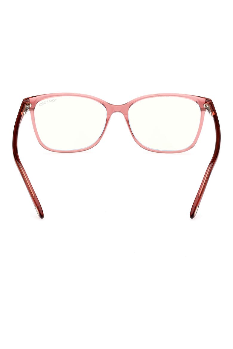 54mm Square Blue Light Blocking Glasses, Alternate, color, PINK / OTHER