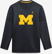 Jordan Brand Men's Jordan Brand Navy Michigan Wolverines 2026 Sideline Coaches Therma-FIT Long Sleeve Top