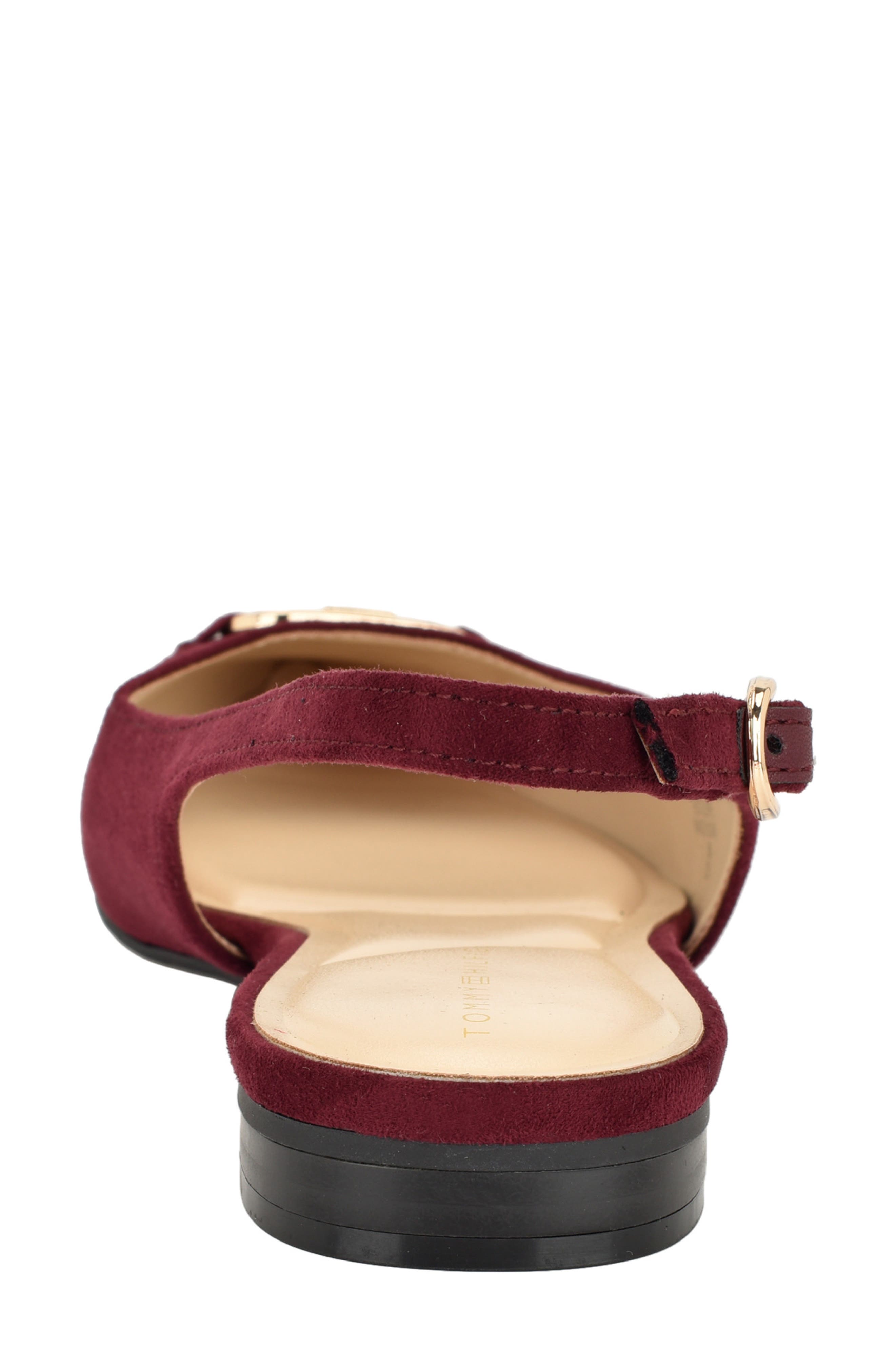 Vesly Pointed Toe Slingback Flat, Alternate, color, DEEP BORDEAUX