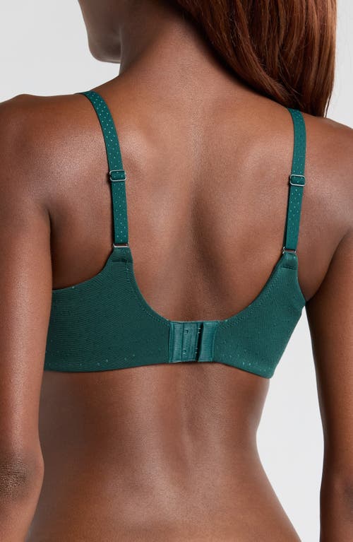 Wacoal Back Appeal Jacquard Underwire Bra In Green