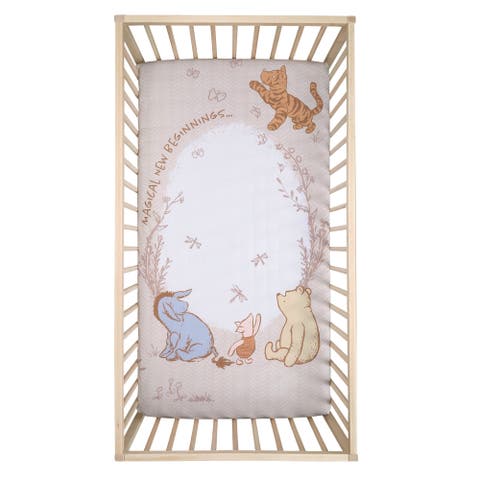 Disney Baby Pooh Bear & Pals Photo Op Cotton Baby Fitted Crib Sheet