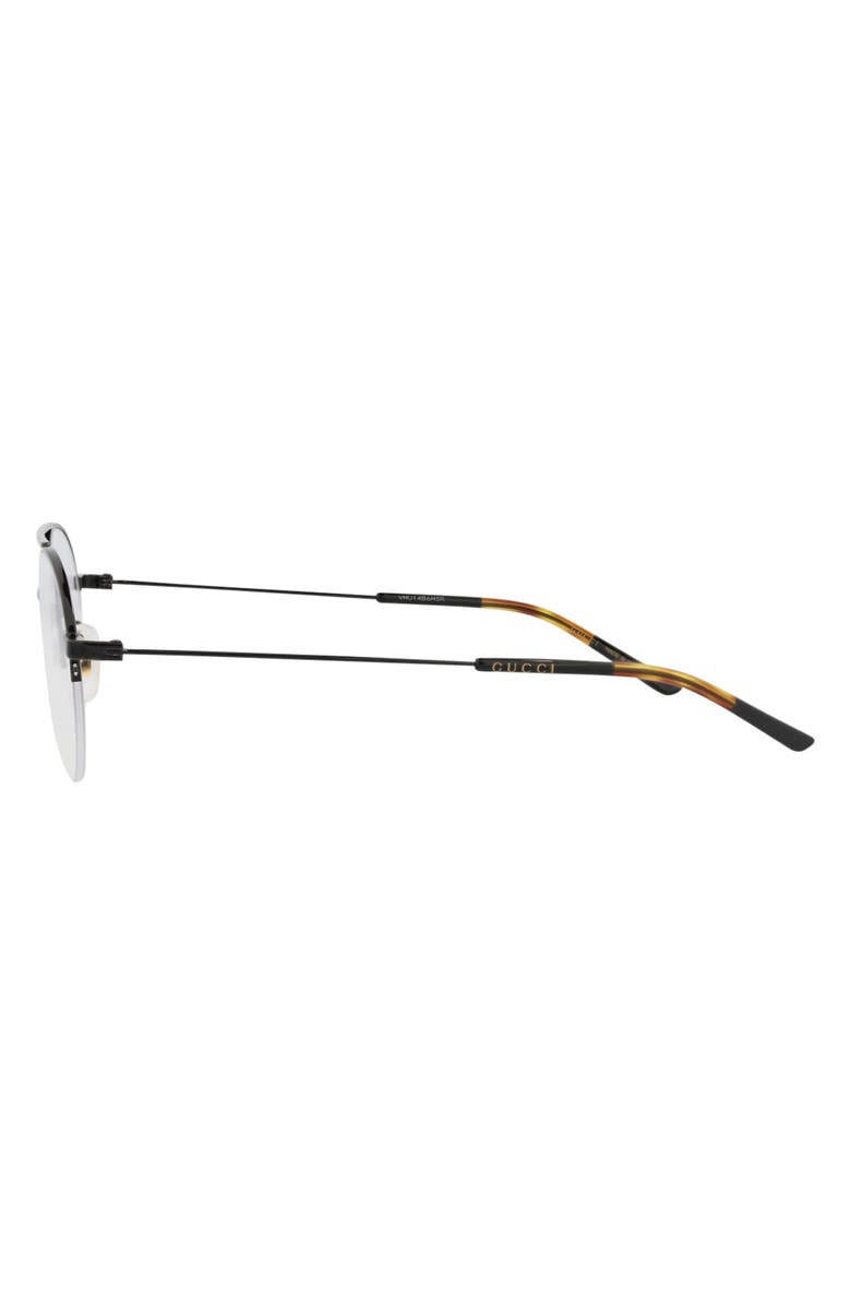 Gucci Novelty 51mm Round Optical Glasses, Alternate, color, 