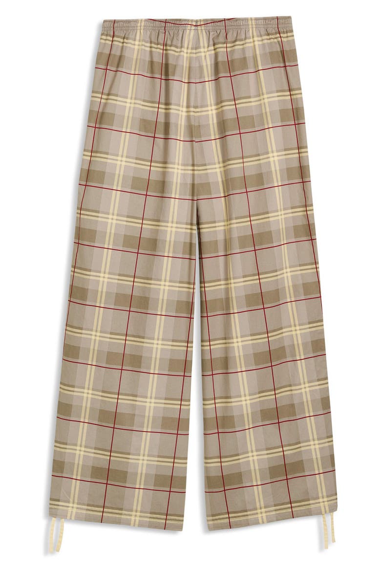 T7 Relaxed Tartan Woven Pants, Alternate, color, MOUSE GRAY