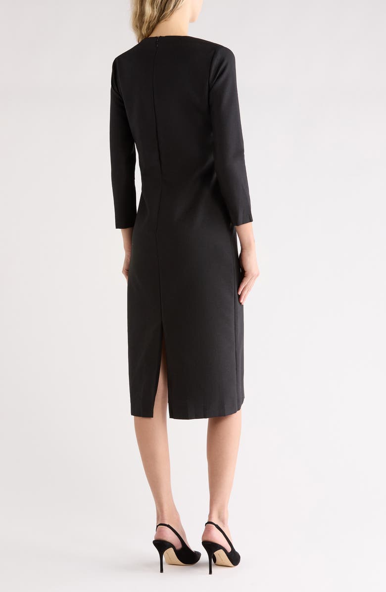 Gucci Embellished Bird Wool Mohair Blend Dress, Alternate, color, Black Multi