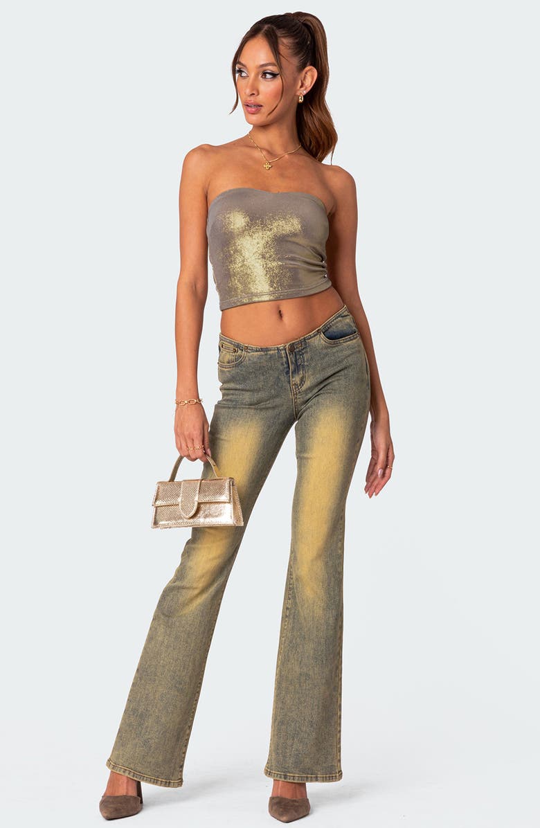EDIKTED Spotlight Metallic Tube Top, Alternate, color, 
