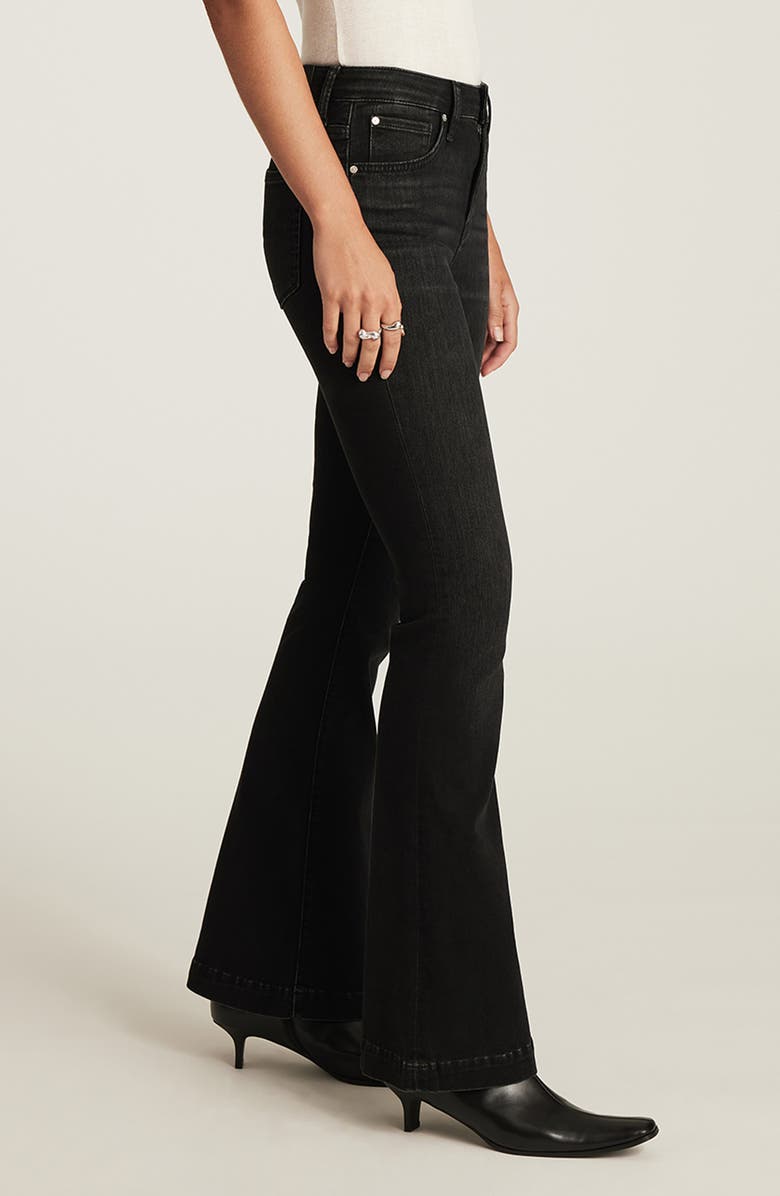 Mavi Jeans Sydney Mid Rise Flare Jeans, Alternate, color, Dark Smoke Feather Blue