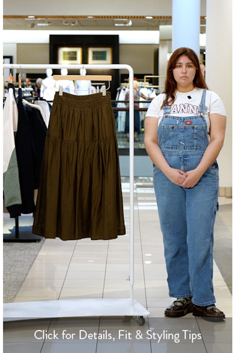 Smocked Waist Cotton Maxi Skirt video