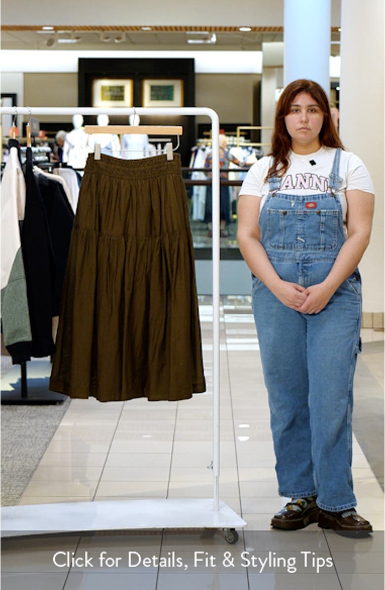 Smocked Waist Cotton Maxi Skirt, sales video thumbnail