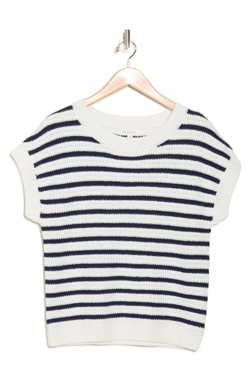 BLU PEPPER BLU PEPPER STRIPE SHORT SLEEVE KNIT SWEATER