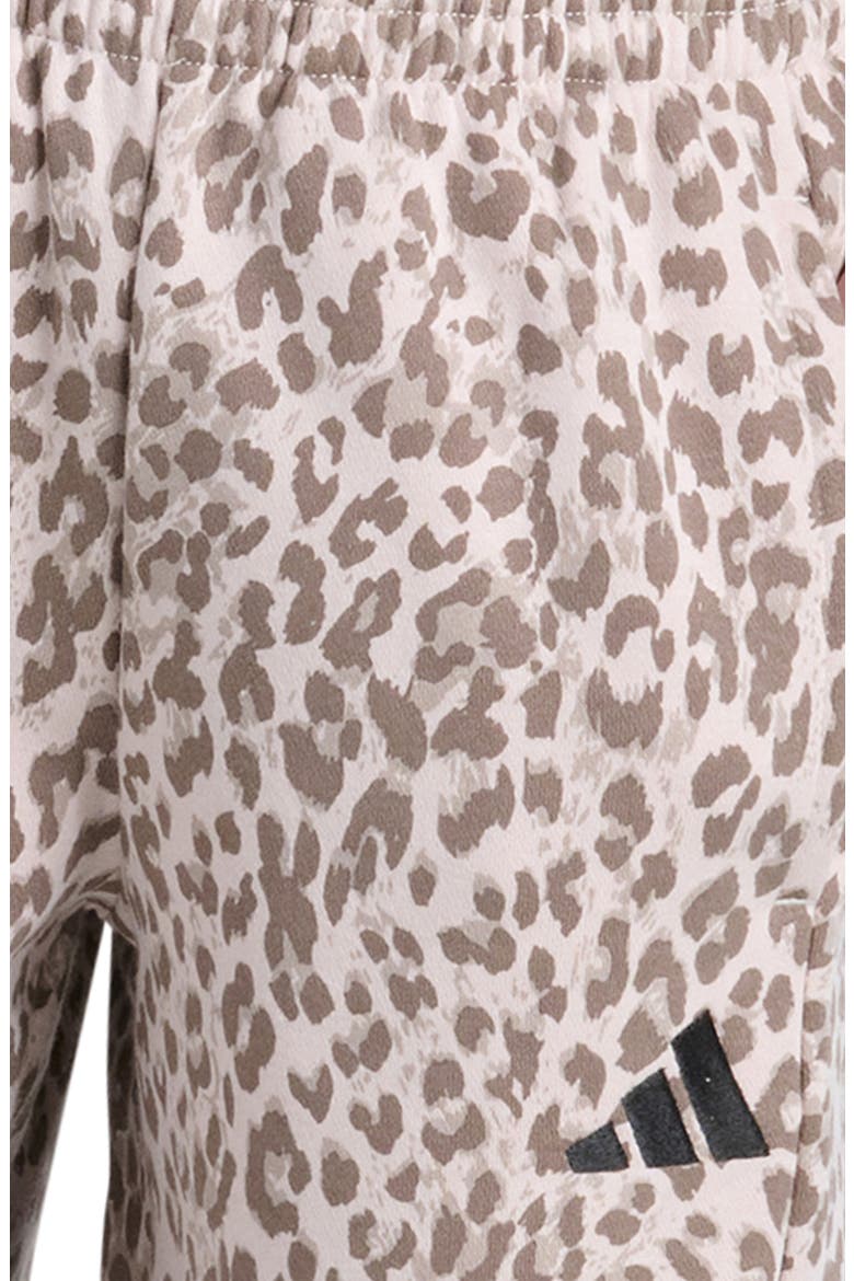 Kids' Animal Print Barrel Leg Fleece Pants, Alternate, color, MEDIUM BEIGE