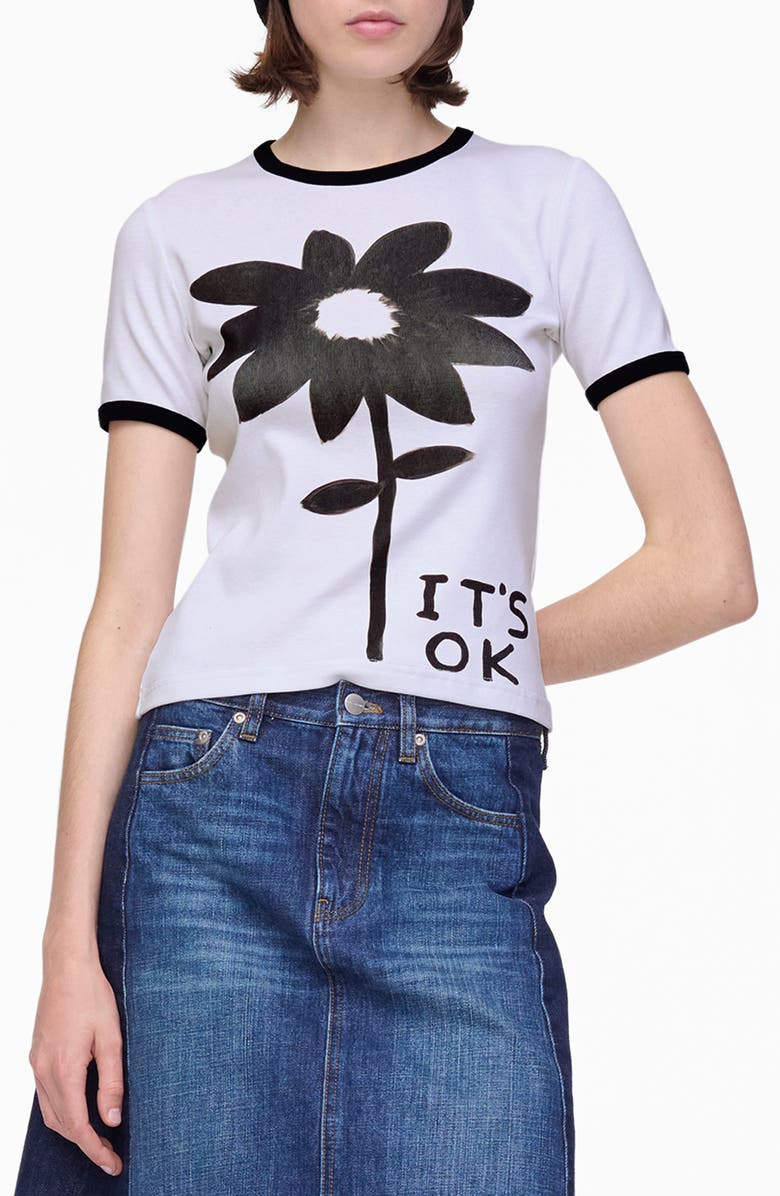Marc Jacobs It's OK Graphic Ringer T-Shirt, Main, color,