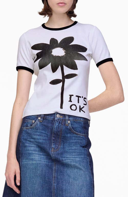 Marc Jacobs It's Ok Graphic Ringer T-shirt In White