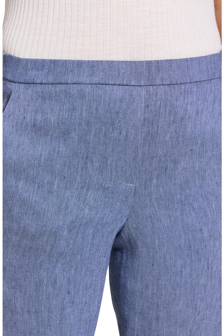Treeca Linen Blend Pull-On Crop Pants, Alternate, color, LIGHT DENIM