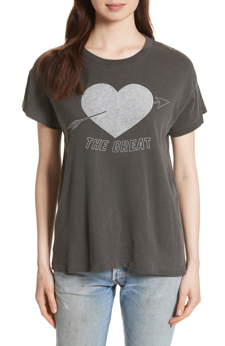 THE GREAT. The Boxy Crew Tee, Main, color, 