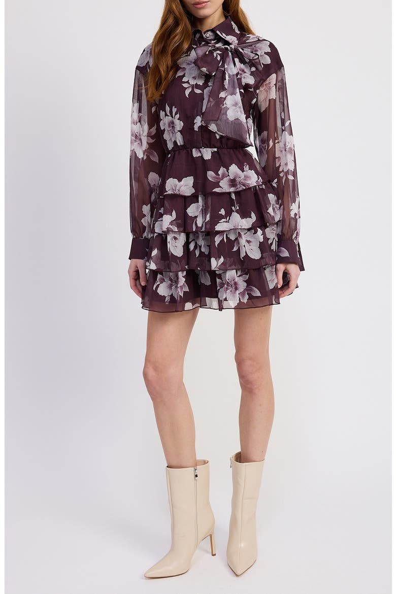 Annaliese Long Sleeve Shirtdress, Main, color, PLUM GRAY