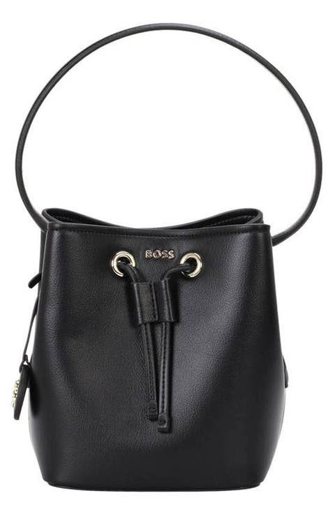 Mini Liriel Faux Leather Bucket Bag