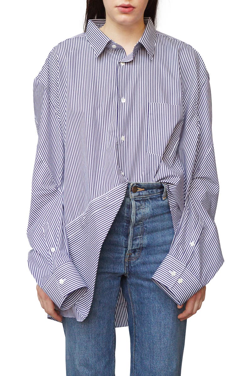 VETEMENTS Stripe Cotton Shirt, Main, color,