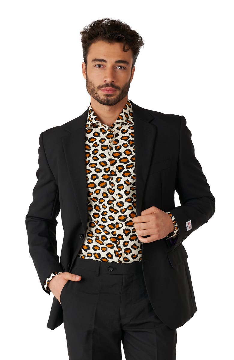 OppoSuits The Jag Trim Fit Button-Up Shirt, Alternate, color, Beige