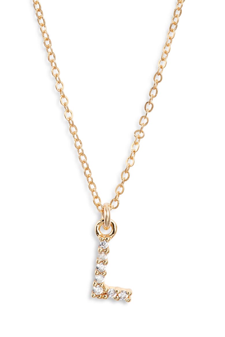Gemma Initial Necklace, Main, color, GOLD / L