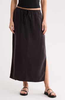 Ana Side Slit Midi Skirt