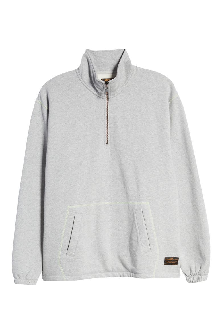 Levi's® Skate Quarter Zip Sweatshirt, Alternate, color, ROLLERSKATE GREY HEATHER
