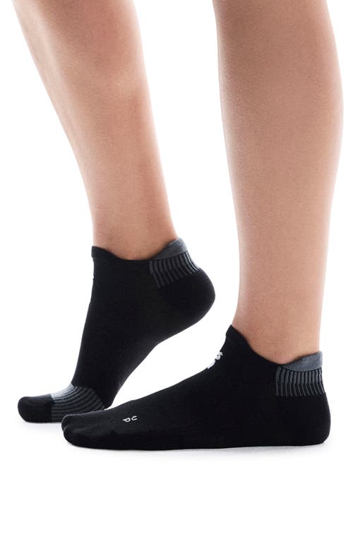 On Performance Run Ankle Socks In Black/eclipse