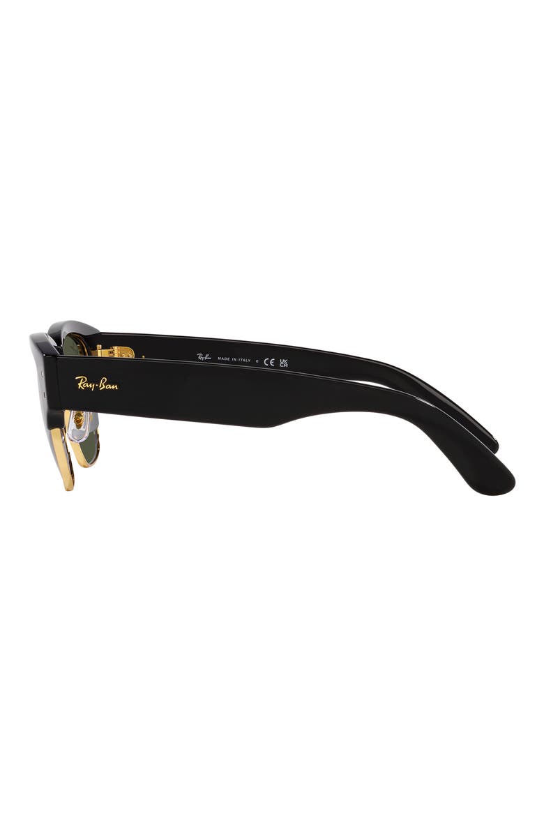 Mega Clubmaster 50mm Square Sunglasses, Alternate, color, BLACK