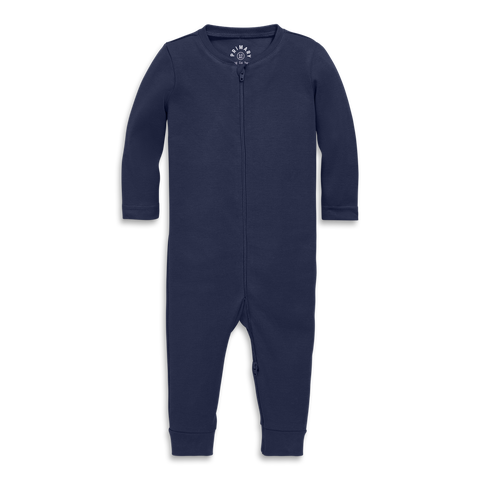 Baby Organic Zip Romper In Solids