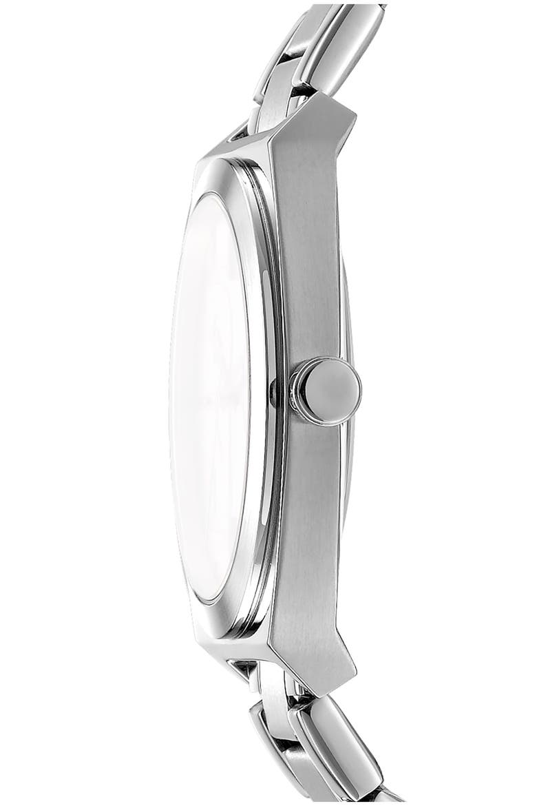Logo Quartz Bracelet Watch, 38mm, Alternate, color, SILVER