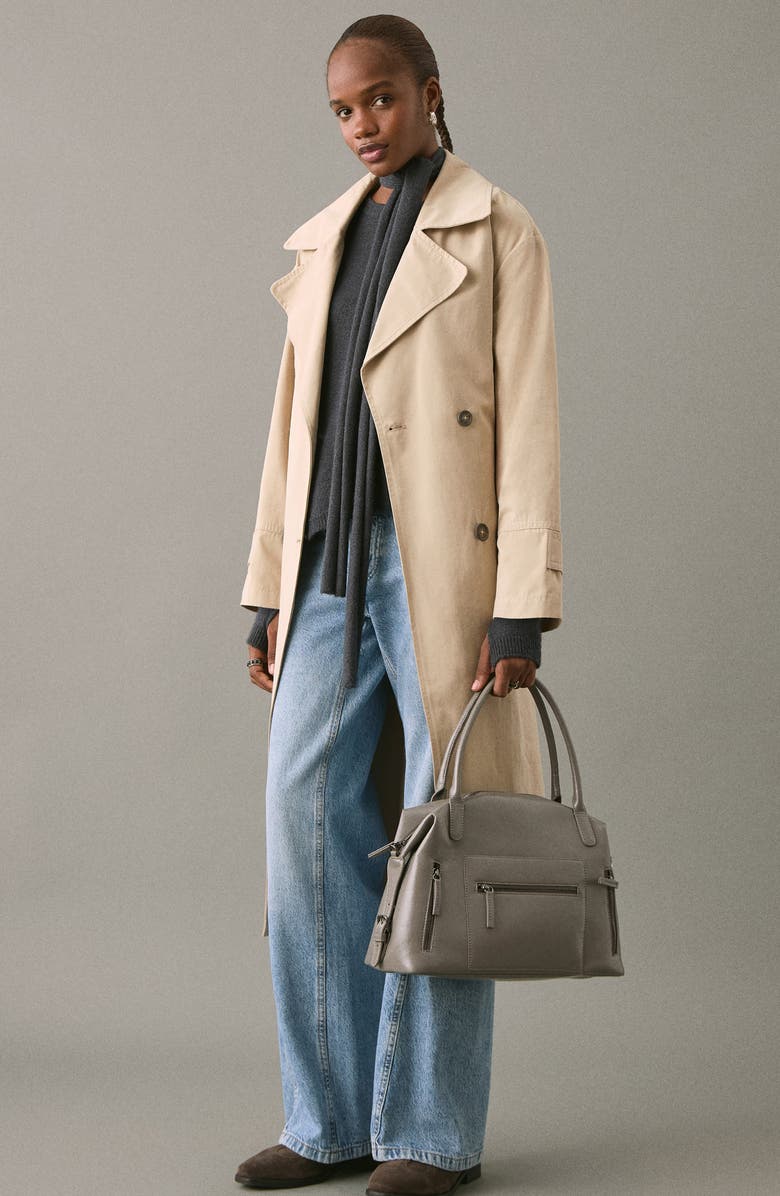 MANGO TEEN Classic Belted Trench Coat, Alternate, color, Beige