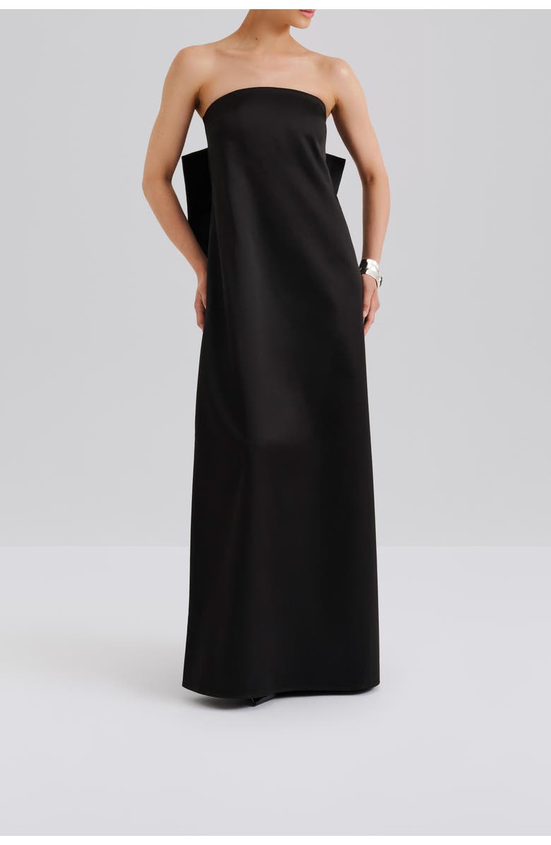 Malina Elmina Bow Detailed Maxi Dress, Alternate, color, Black