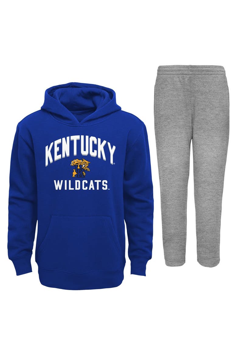 Toddler Royal/Gray Kentucky Wildcats Play-By-Play Pullover Fleece Hoodie & Pants Set, Main, color, Royal