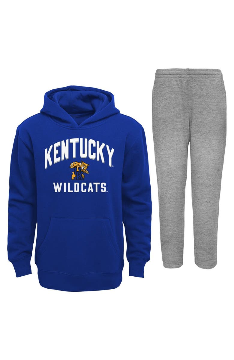 Outerstuff Toddler Royal/Gray Kentucky Wildcats Play-By-Play Pullover Fleece Hoodie & Pants Set, Main, color, Royal