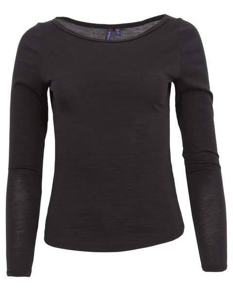 Carly Merino Long Sleeve Boatneck Shirt