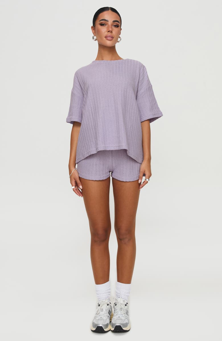 Princess Polly Cammie Oversize T-Shirt & Shorts Set, Alternate, color, 