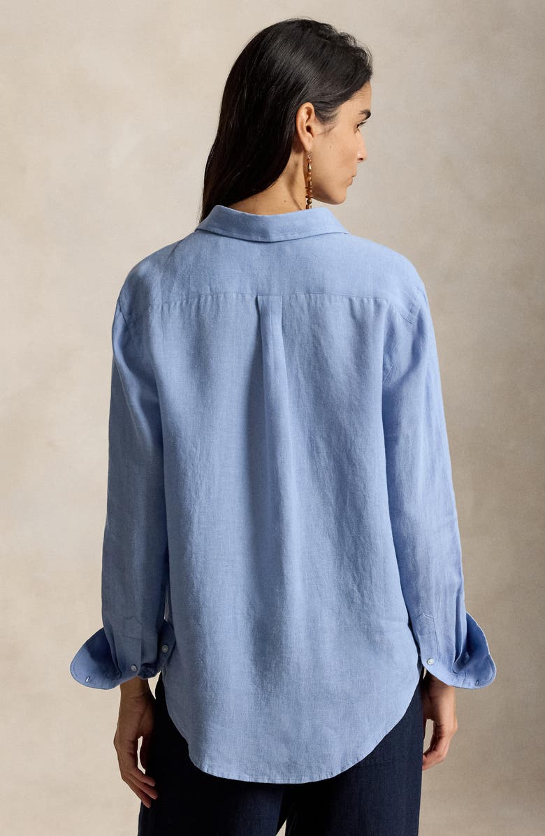 Polo Ralph Lauren Classic Fit Linen Button-Up Shirt, Alternate, color, Summer Blue