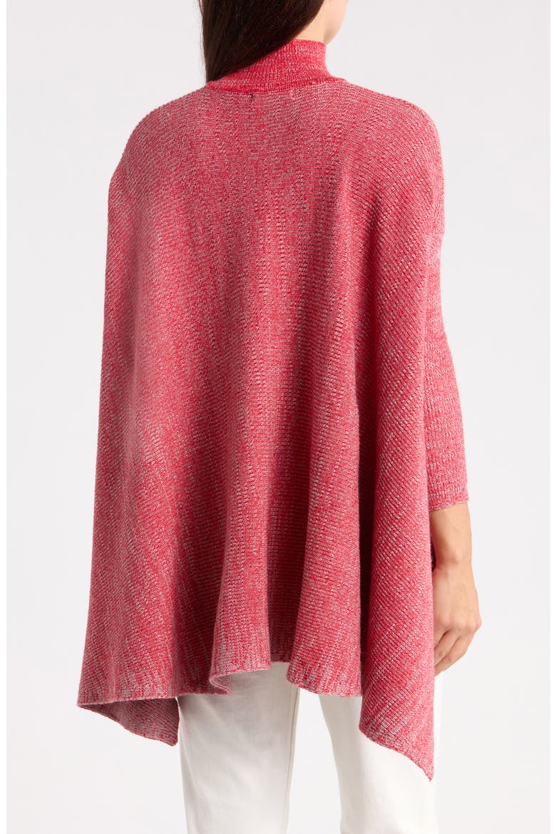 High Low Mock Neck Sweater, Alternate, color, RED