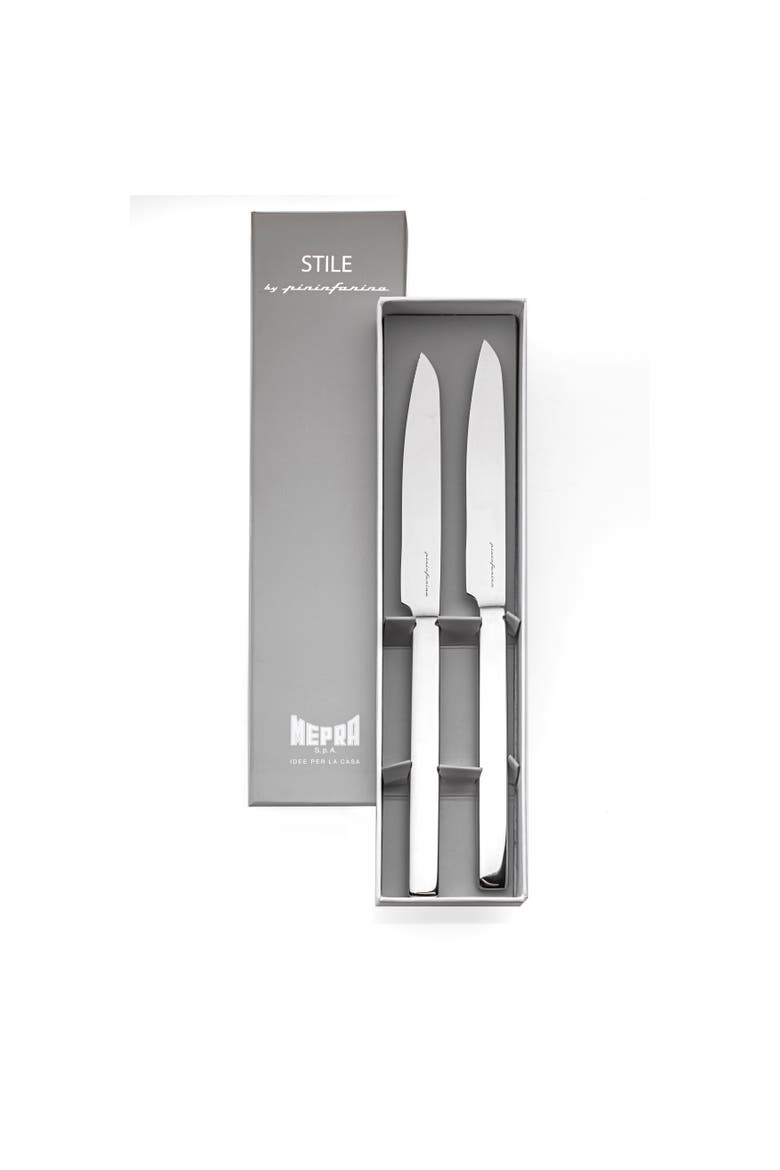 Stile By Pininfarina Steak Knives - 2 Pieces, Main, color, Silver