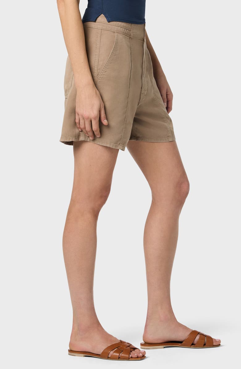 Hudson Jeans Pieced Waist Denim Shorts, Alternate, color, Desert Taupe