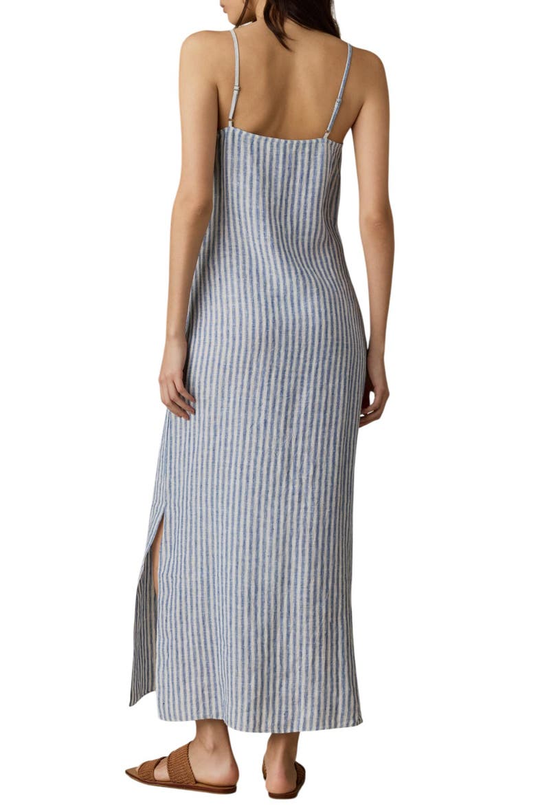Sienna Stripe Linen Sundress, Alternate, color, OCEAN WHISPER