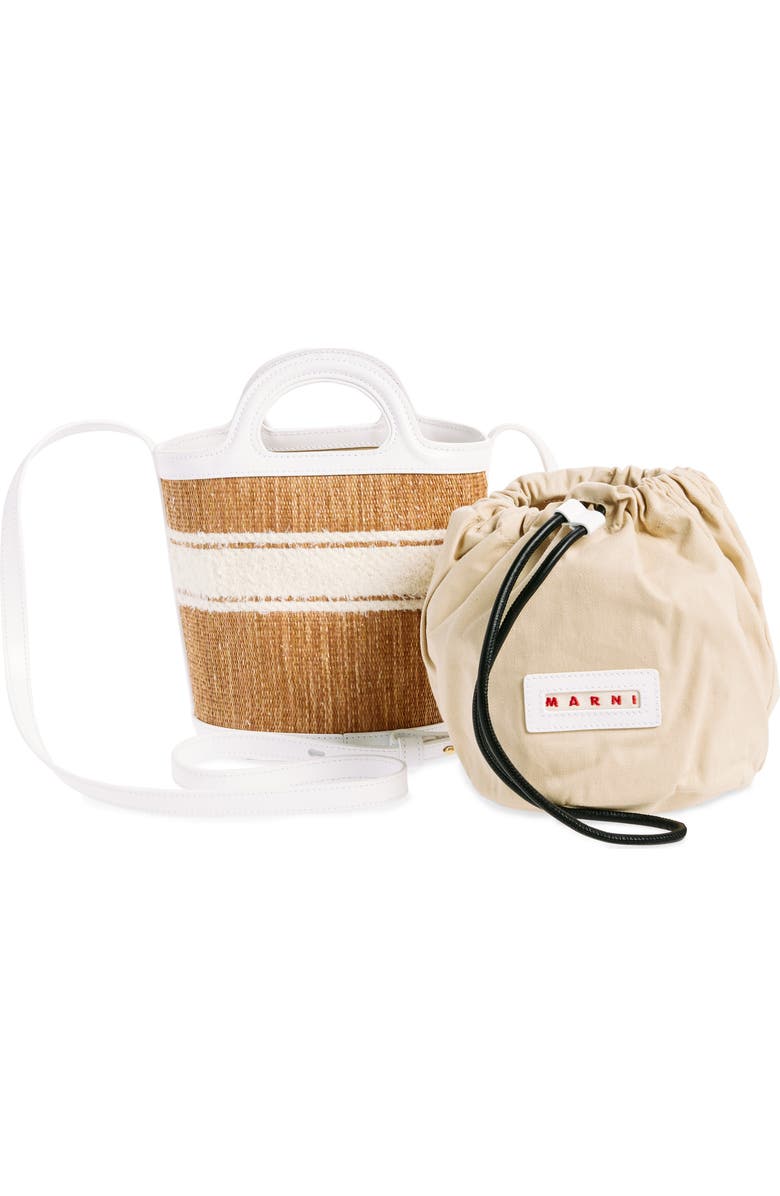 Marni Mini Tropicalia Faux Raffia Bucket Bag, Alternate, color,