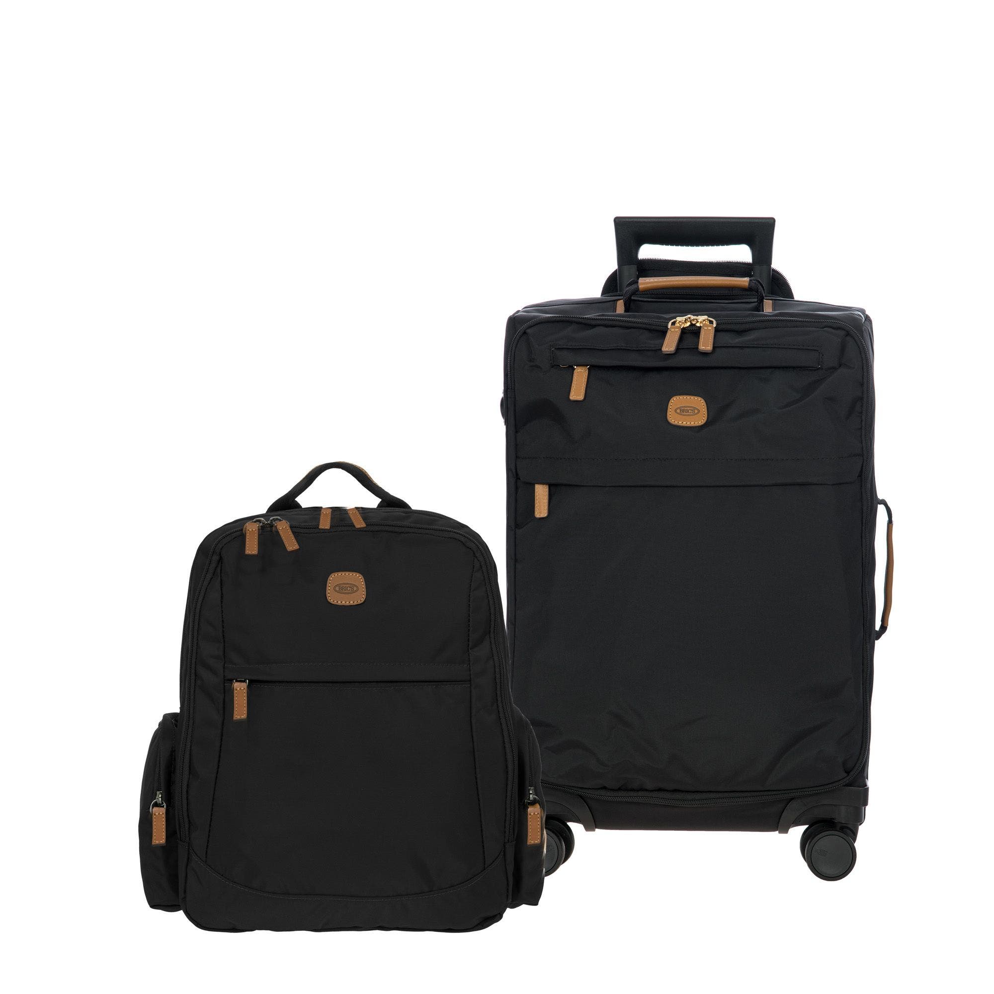 Bric's 2 Piece Set - X-Travel 21" Carry-On Spinner & Nomad Backpack, Main, color, Black