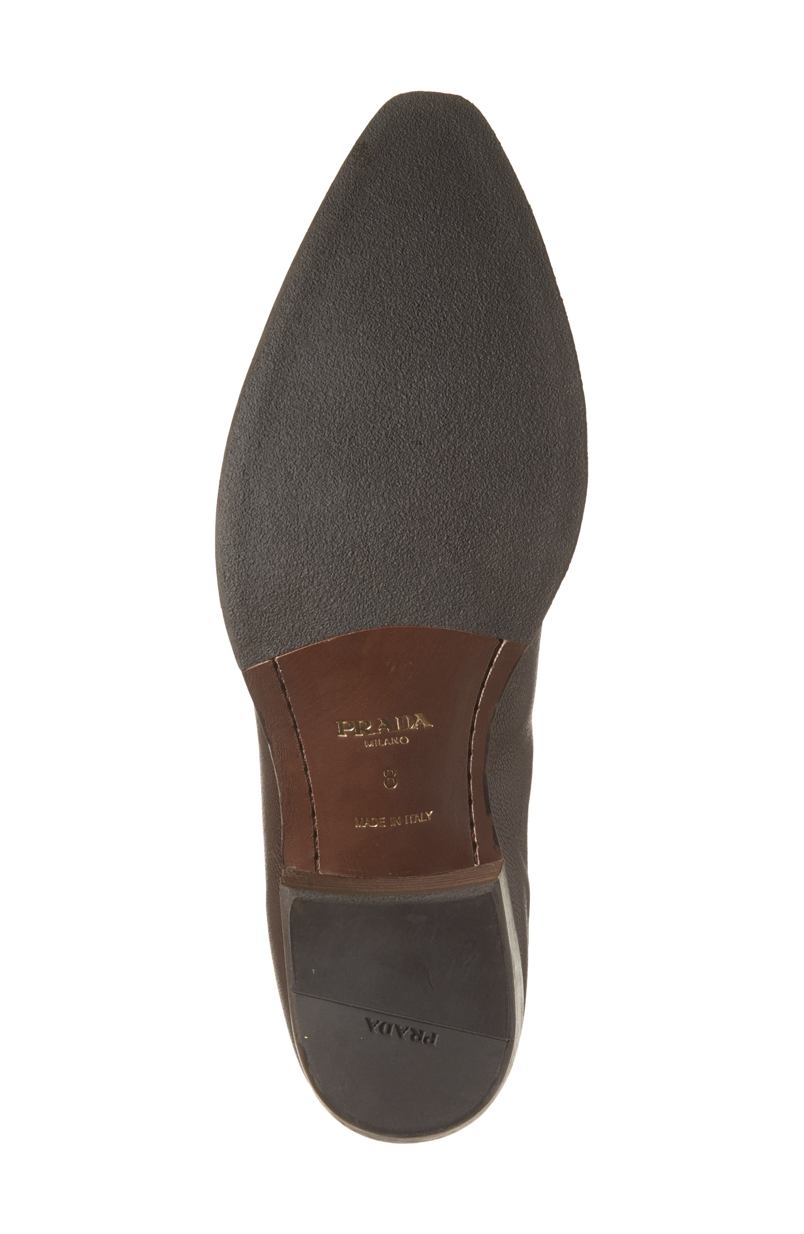Prada Western Chelsea Boot, Alternate, color, Moro