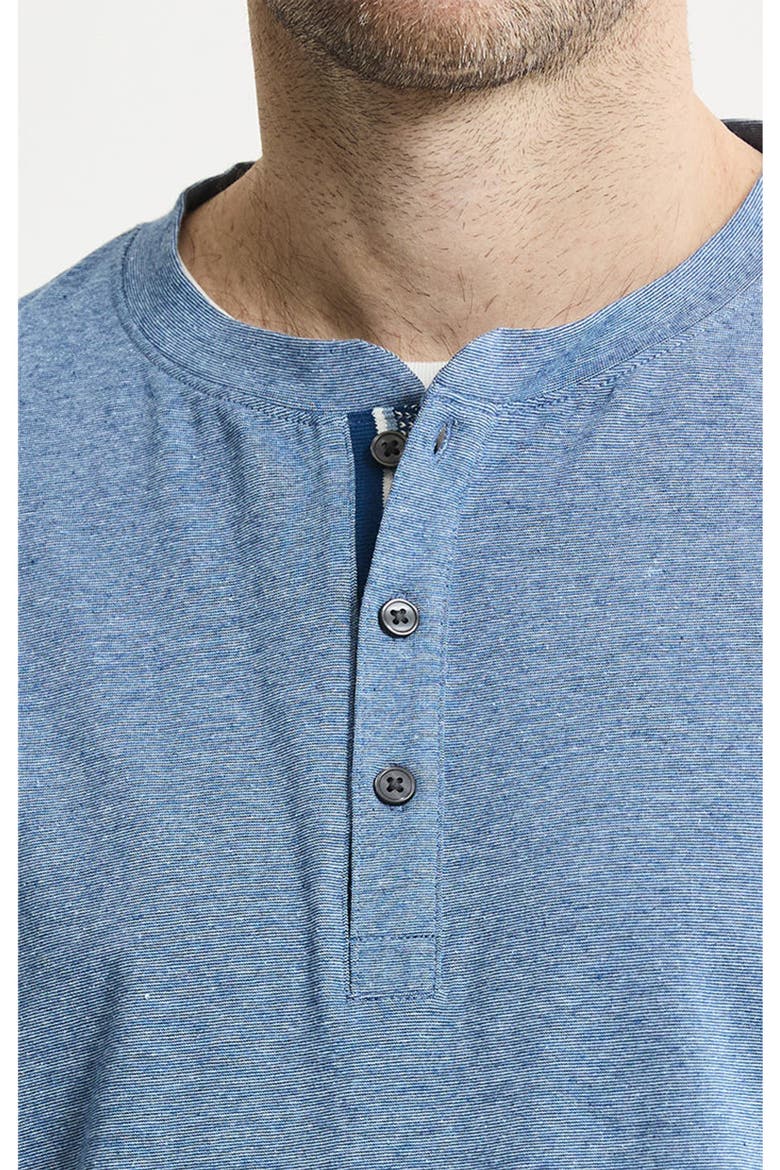 Luxe Knit Short Sleeve Henley Shirt, Alternate, color, Navy
