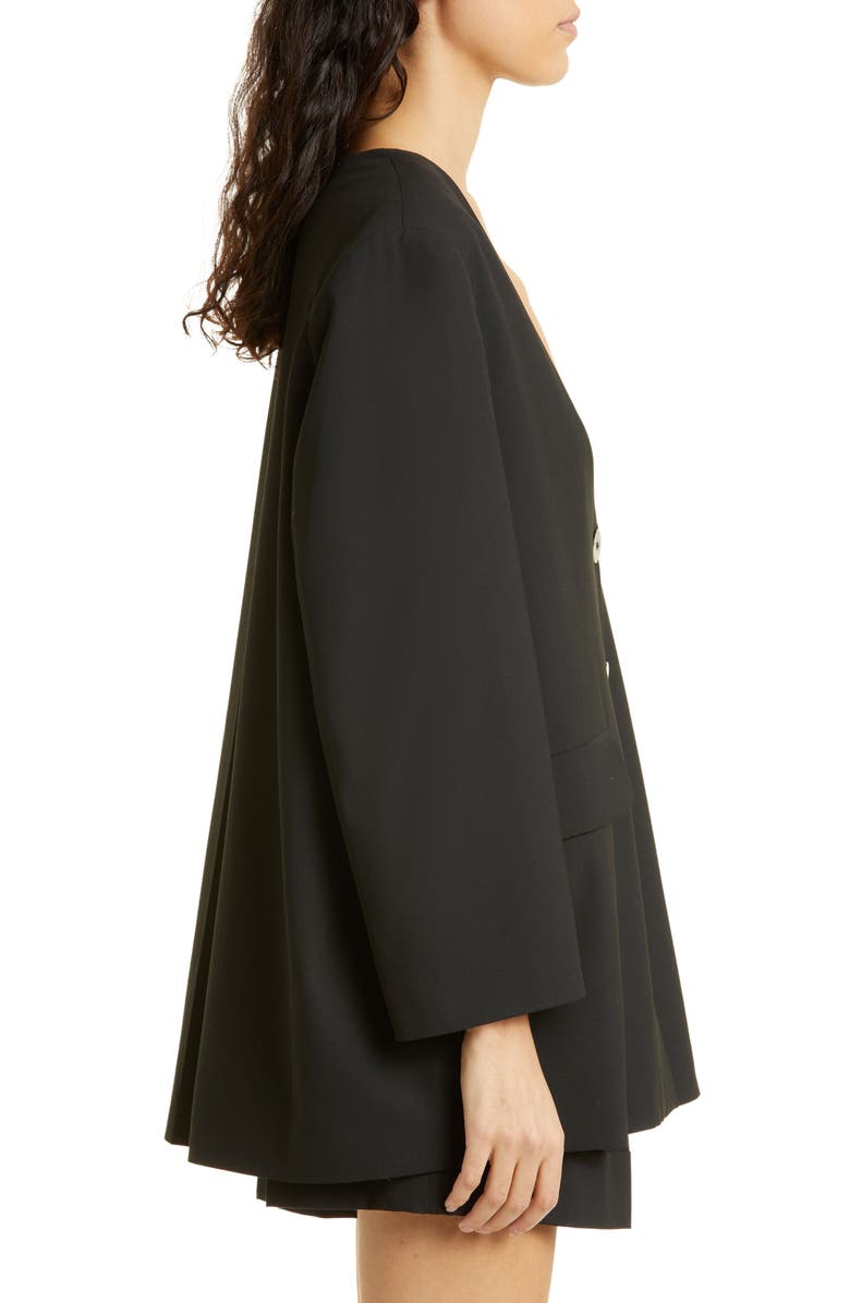Ganni Oversize Sweetheart Neck Blazer, Alternate, color, 