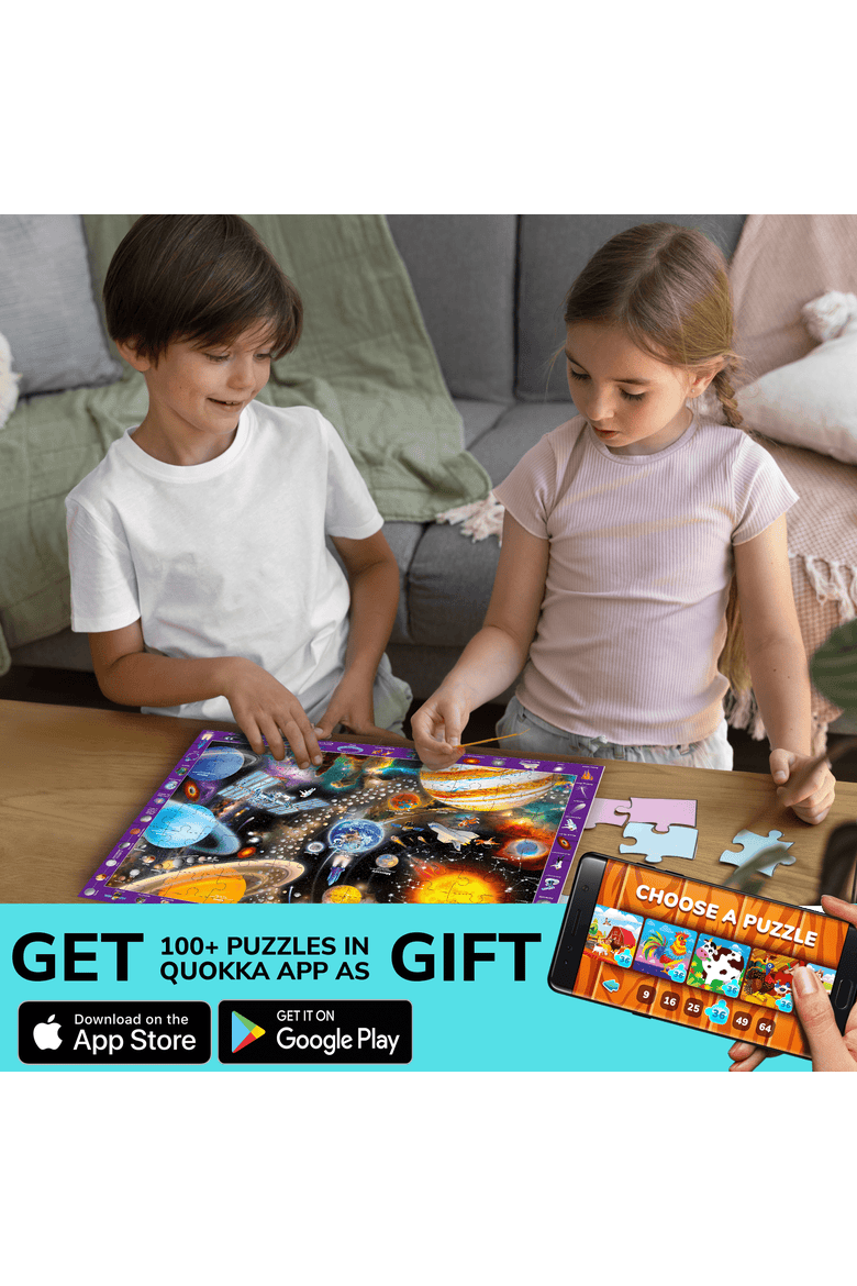 Educational Jigsaw Puzzles for Kids & Adults - Map & Space Puzzle Set, Alternate, color, 100 Piece Set