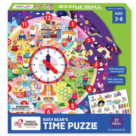 Busy Bear's Day-Tell the Time Puzzle
